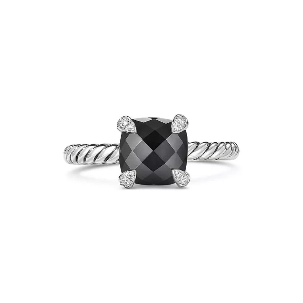 David Yurman Black Gemstone Chatelaine Ring